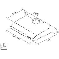 Respekta Hotte d'aspiration / Hotte sous plan DH 540 IXL 50cm argent
