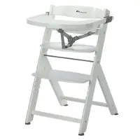 Bebeconfort Chaise haute évolutive Timba 2, à partir de 6 mois, jusqu'à 110 kg, chaise haute ergonomique en bois pour bébés et enfants, assise et repose-pieds réglables, blanche