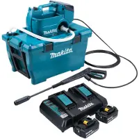 Makita DHW 080 PT2K Akku Hochdruckreiniger 36 V ( 2x 18 V ) 80 bar 380 l/h Brushless + 2x Akku 5,0 (Fonctionnement sur batterie)
