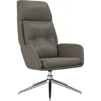 vidaXL Fauteuil relax gris cuir véritable