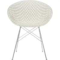 Kartell Smatrik Chaise - Lot de 2 Indoor | White|Chrome