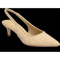 Ralph Lauren pour femme. 802P10394001 Chaussures en cuir beige Lolah (38), 3 à 5 cm, Aucun, Casuel