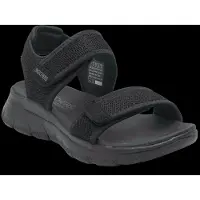 SKECHERS pour femme. 163158 Sandales Summits noires (37), 1 à 3 cm, Velcro, Casuel, Beachwear