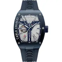Carlo colucci Montre à affichage analogique ' Donazzan ' bleu / mélange de couleurs
