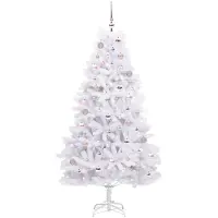 vidaXL Sapin de Noël Artificiel à Branches Articulées Blanc 180 cm