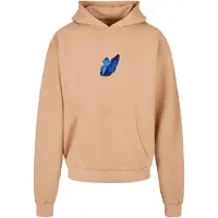 Mister tee Sweat-shirt 'Le Papillon' beige foncé / bleu marine / bleu foncé / noir
