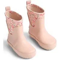 Wheat Bottes en caoutchouc 'Mist' jaune clair / pétrole / abricot / rose