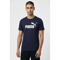 Puma T-Shirt fonctionnel 'ESS No. 1' bleu nuit / blanc