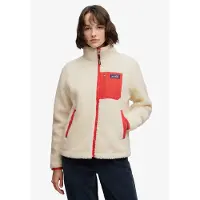 Superdry Femme Polaire Heritage à Fermeture Éclair Cream Taille: 42