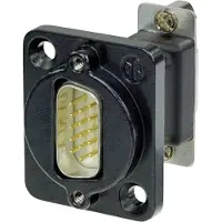Neutrik Adaptateur D-SUB Prise mâle D-SUB 15 pôles, Câble + prise électronique, Noir
