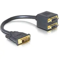 DeLOCK Adaptateur DVI 25 mâle vers 2x DVI 25 femelle