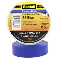 Scotch Ruban Isolant Scotch 35 Scotch Scotch35-19x20bl Bleu (l X L) 20 M X 19 Mm Résine Caoutchouc 1 Pc(s)