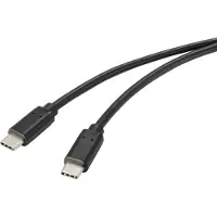 Renkforce Câble USB USB 2.0 USB-C mâle 2.00 m Noir avec surface antimicrobienne RF-4716842
