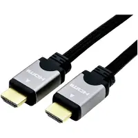 Roline High Speed - Câble HDMI avec Ethernet - HDMI mâle pour HDMI mâle - 1 m - double blindage - noir / argent