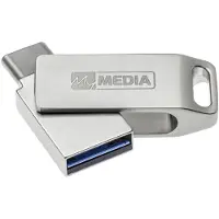 Verbatim Clé USB 3.2 OTG 32 Go, type A-C, My Dual, argentée (32 Go, USB-A, USB-C), Clé USB, Argent