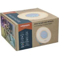 Grundig Réveil lumineux - - avec radio FM - Réveil lumière avec simulation lever de soleil - Réveil Numérique - 10 sons naturels