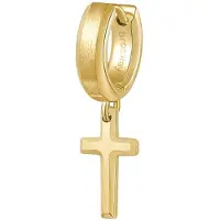 Brosway Boucles d'oreilles simples modernes plaquées or Cross Ink BIK29