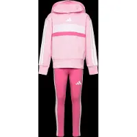 Adidas Survêtement 'SEASONAL ESSENTIALS TIBERIO 3 STRIPES FLEECE LEGGINGS' rose / rose / blanc