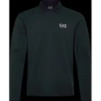 EA7 pour homme. 8NPF17_PJVUZ Polo à manches longues Core Identity en coton extensible marine (XL), Casuel, Manche longue