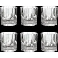 Duralex Lot De 6-Verre À Cocktail Strié Bas 30,5cl En Verre Trempé Transparent