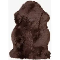 House Nordic Tapis en peau d'agneau marron 50x85 cm | Véritable peau d'agneau