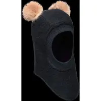 Huttelihut Cagoule - Laine/Coton - 2 Couches - BIG Bear - Dark N - - 1-2 ans (80-92) - Cagoule - Double