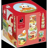 Janod Bauernhof - Tour d'empilage poule - Jouets éducatifs pour enfants