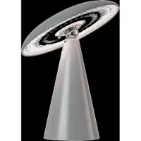 Leitmotiv - Lampe de table Phoebe Led - Gris clair - Ø23cm Lampe de table - Lampe de chevet, salon, chambre à coucher