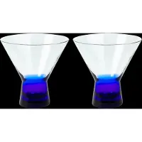 Broste Copenhagen Verres à cocktail Konus 10cl bleu lot de 6 pièces