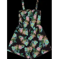Roxy Playa Baby Printed Sleeveless Romper Noir 14 Years Fille