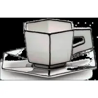Serax Carte Blanche Tasse Espresso et Soucoupe - Lot de 2