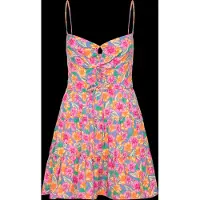 Rip Curl Malibu Cove Mini Sleeveless Short Dress Bleu M Femme