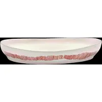 Serax Feast Plat de Service M White|Red Stripes