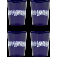 Serax Feast Tasse à Thé - Lot de 4 Dark Blue|White Stripes