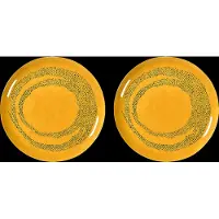 Serax Feast Assiette Plate à Points - Lot de 2 Yellow|Black Dots