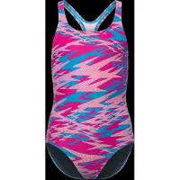Speedo Hyperboom Print Medalist Swimsuit Bleu 16 Years Fille