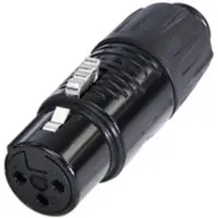 Rean RA3FT-B Adaptateur XLR mini XLR mâle - mini XLR femelle Nombre de pôles (num.):3 1 S, Connecteur audio, Or, Argent