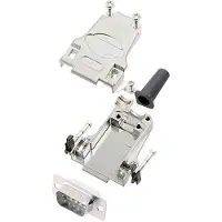 Encitech DTZF09-DBP-W-K 6355-8044-01 Kit de connecteurs mâles SUB-D 180 ° Nombre de pôles (num) :, Câble + prise électronique, Argent
