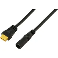 TRU COMPONENTS DC-Buchse 2,5/5,5 mm auf XT60-Kabel 0,5 m TC-13619300 Schwarz In, Câble + prise électronique, Noir