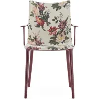 Kartell H.H.H. Chaise Rembourrée Tissu Burgundy|Dragonfly