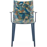 Kartell H.H.H. Chaise Impression Graphique Blue|Ink-Ochre