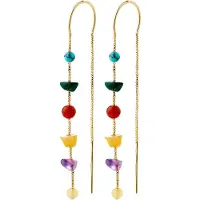 Pilgrim Boucles d'oreilles 'Here' or / mélange de couleurs