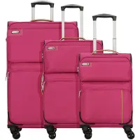 D&N Ensemble de bagages rose
