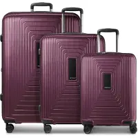 Redolz Essentials 14 : ensemble de 3 valises à 4 roulettes avec soufflet extensible