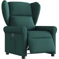 vidaXL Fauteuil relax électrique vert foncé Tissu