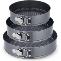 Relaxdays Springform Set, Moule à gâteau, Gris