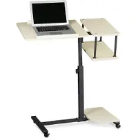 Relaxdays Table d'ordinateur portable, Support pour notebook, Beige