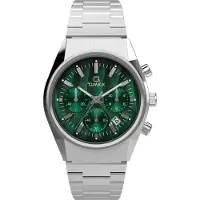 Timex Montre à affichage analogique 'Falcon Eye' émeraude / argent / blanc