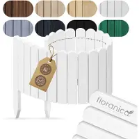 Pemicont Floranica Bordure de jardin H 10 x L 100 cm Blanc – ganivelle en bois de pin