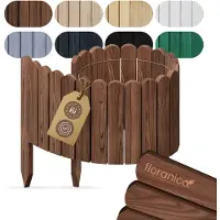 Pemicont Floranica Bordure de jardin H 40 x L 100 cm Marron – ganivelle en bois de pin